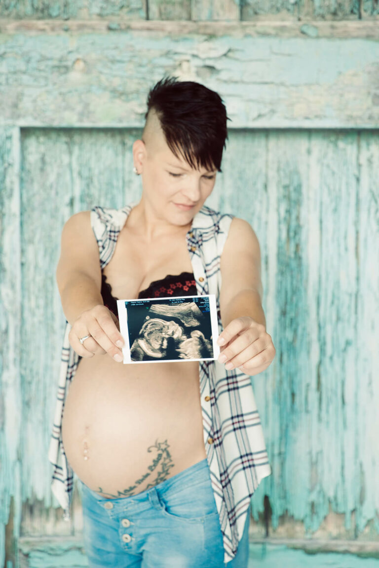 Babybauchfoto ohne Mann