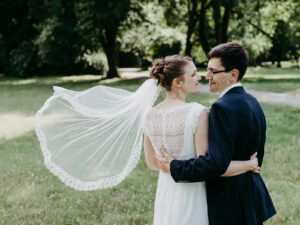 Hochzeitspaar in Leipzig auf Hochzeitsfoto